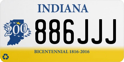 IN license plate 886JJJ