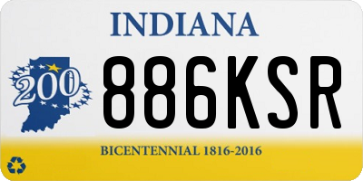 IN license plate 886KSR
