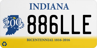 IN license plate 886LLE