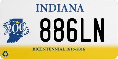 IN license plate 886LN