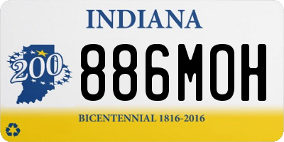IN license plate 886MOH
