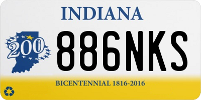 IN license plate 886NKS