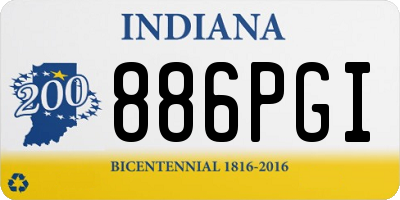 IN license plate 886PGI