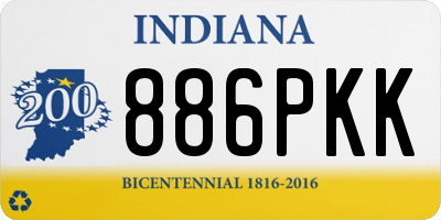 IN license plate 886PKK