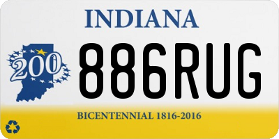 IN license plate 886RUG