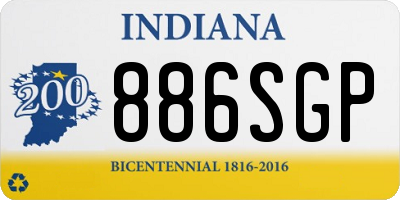 IN license plate 886SGP