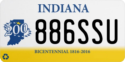 IN license plate 886SSU