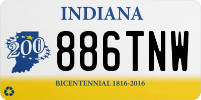 IN license plate 886TNW