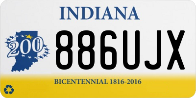 IN license plate 886UJX