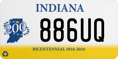IN license plate 886UQ