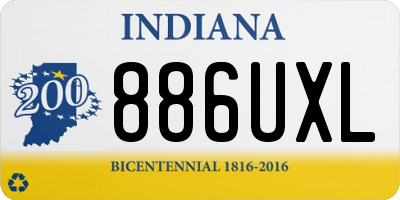 IN license plate 886UXL