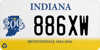 IN license plate 886XW