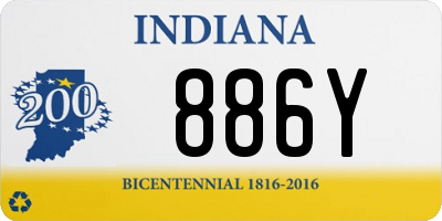 IN license plate 886Y