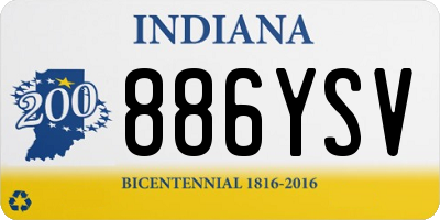 IN license plate 886YSV