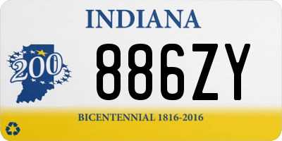 IN license plate 886ZY