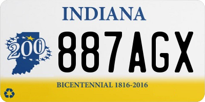 IN license plate 887AGX