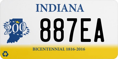 IN license plate 887EA