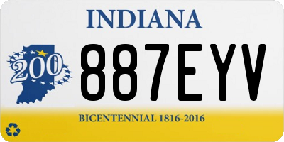 IN license plate 887EYV