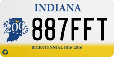 IN license plate 887FFT