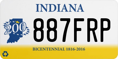 IN license plate 887FRP