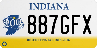 IN license plate 887GFX