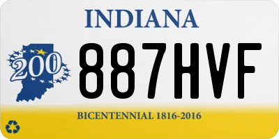 IN license plate 887HVF