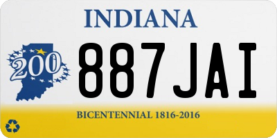 IN license plate 887JAI