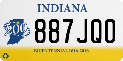 IN license plate 887JQO