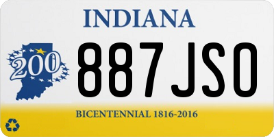 IN license plate 887JSO