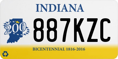 IN license plate 887KZC