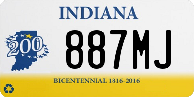 IN license plate 887MJ