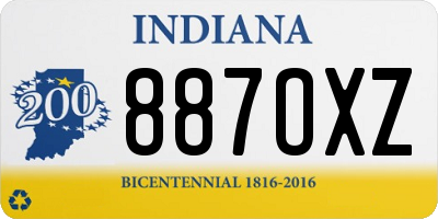 IN license plate 887OXZ