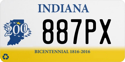IN license plate 887PX