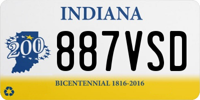 IN license plate 887VSD