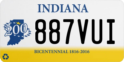 IN license plate 887VUI