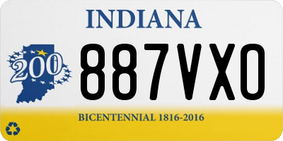 IN license plate 887VXO