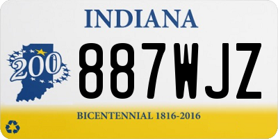 IN license plate 887WJZ