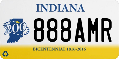 IN license plate 888AMR