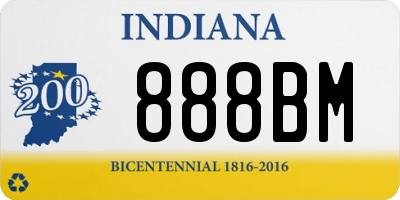 IN license plate 888BM