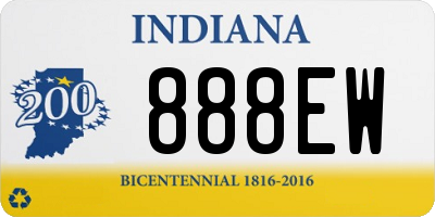 IN license plate 888EW