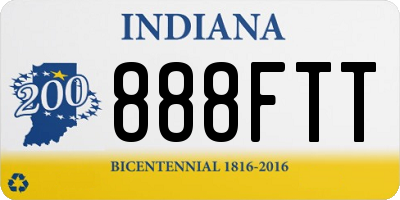IN license plate 888FTT