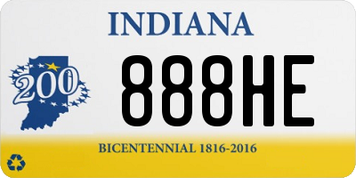 IN license plate 888HE