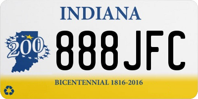 IN license plate 888JFC