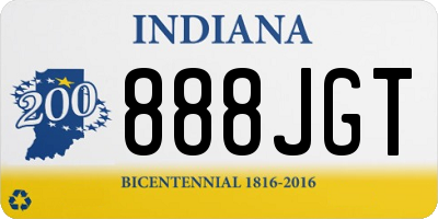 IN license plate 888JGT