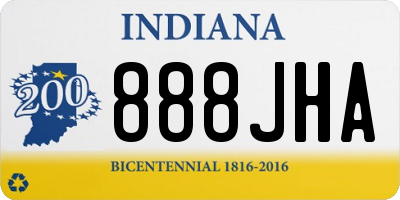 IN license plate 888JHA