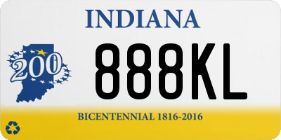 IN license plate 888KL