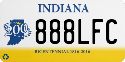 IN license plate 888LFC