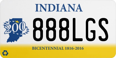 IN license plate 888LGS