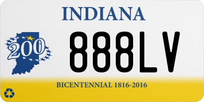 IN license plate 888LV
