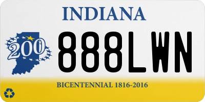 IN license plate 888LWN